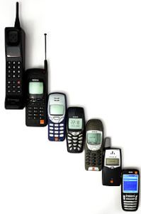Evolution of mobile phones, through early smartphone - Evolutie van mobiele telefoons, tot aan de vroegtijdige smartphone